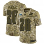 Men's Womens Youth Kids Philadelphia Eagles #26 Miles Sanders Camo Super Bowl LVII Patch Stitched Limited 2018 Salute To Service Jersey