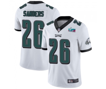 Men's Womens Youth Kids Philadelphia Eagles #26 Miles Sanders White Super Bowl LVII Patch Stitched Vapor Untouchable Limited Jersey