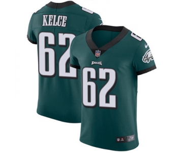 Men's Nike Philadelphia Eagles #62 Jason Kelce Midnight Green Team Color Stitched NFL Vapor Untouchable Elite Jersey