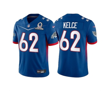 Men's Philadelphia Eagles #62 Jason Kelce 2022 Royal NFC Pro Bowl Stitched Jersey