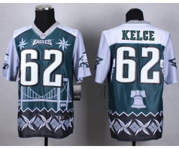 Nike Philadelphia Eagles #62 Jason Kelce 2015 Noble Fashion Elite Jersey