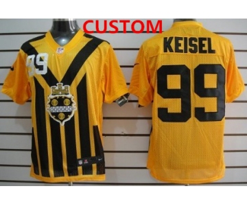 Custom Nike Pittsburgh Steelers 1933 yellow throwback jersey