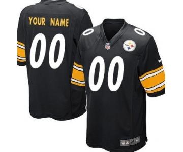 Kids' Nike Pittsburgh Steelers Customized Black Game Jersey