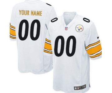 Men's Nike Pittsburgh Steelers Customized White Game Jersey