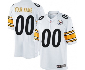 Men's Nike Pittsburgh Steelers Customized White Limited Jersey