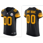 Men's Pittsburgh Steelers Black Vapor Untouchable Custom Elite Stitched NFL Jersey