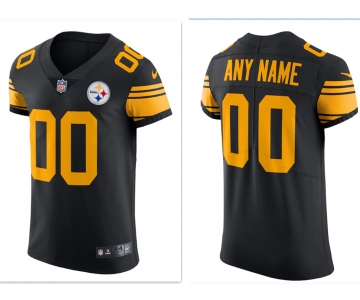 Men's Pittsburgh Steelers Black Vapor Untouchable Custom Elite Stitched NFL Jersey