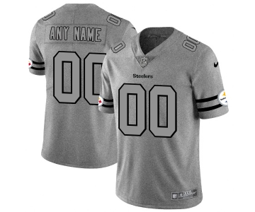 Nike Steelers Customized 2019 Gray Gridiron Gray Vapor Untouchable Limited Jersey