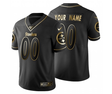 Pittsburgh Steelers Custom Men's Nike Black Golden Limited NFL 100 Jersey
