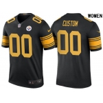 Women's Pittsburgh Steelers Black Custom Color Rush Legend NFL Nike Limited Jersey