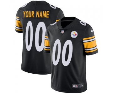 Youth Nike Pittsburgh Steelers Home Black Customized Vapor Untouchable Limited NFL Jersey