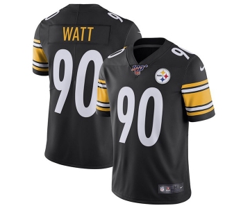 Nike Steelers 90 T.J. Watt Black 100th Season Vapor Untouchable Limited Jersey
