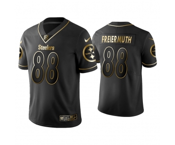 Men's Pittsburgh Steelers #88 Pat Freiermuth Golden Edition Vapor Limited Black Jersey