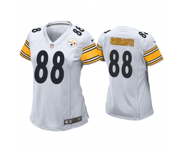 Women's Pittsburgh Steelers #88 Pat Freiermuth  White Game Jersey