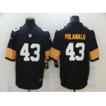 Men's Pittsburgh Steelers #43 Troy Polamalu Black 2017 Vapor Untouchable Stitched NFL Nike Throwback Limited Jersey