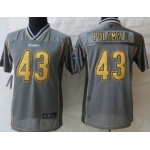 Nike Pittsburgh Steelers #43 Troy Polamalu 2013 Gray Vapor Kids Jersey