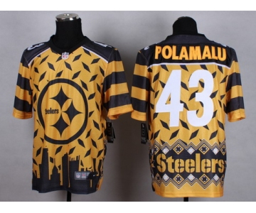 Nike Pittsburgh Steelers #43 Troy Polamalu 2015 Noble Fashion Elite Jersey