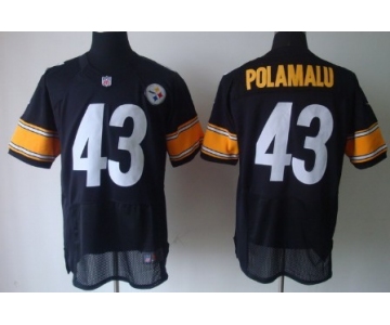 Nike Pittsburgh Steelers #43 Troy Polamalu Black Elite Jersey