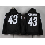 Nike Pittsburgh Steelers #43 Troy Polamalu Black Hoodie