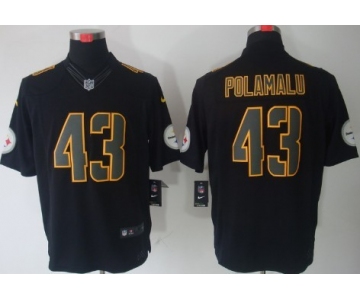 Nike Pittsburgh Steelers #43 Troy Polamalu Black Impact Limited Jersey