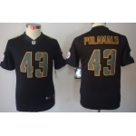 Nike Pittsburgh Steelers #43 Troy Polamalu Black Impact Limited Kids Jersey