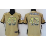 Nike Pittsburgh Steelers #43 Troy Polamalu Drift Fashion Yellow Womens Jersey