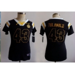 Nike Pittsburgh Steelers #43 Troy Polamalu Drilling Sequins Black Womens Jersey
