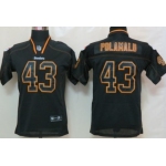 Nike Pittsburgh Steelers #43 Troy Polamalu Lights Out Black Kids Jersey