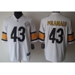 Nike Pittsburgh Steelers #43 Troy Polamalu White Limited Jersey