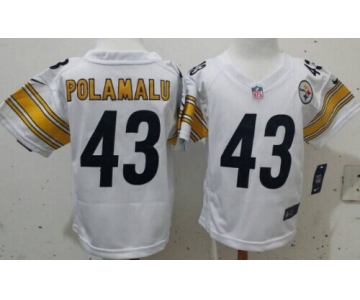Nike Pittsburgh Steelers #43 Troy Polamalu White Toddlers Jersey