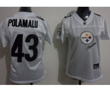 Pittsburgh Steelers #43 Troy Polamalu 2011 White Stitched Womens Jersey