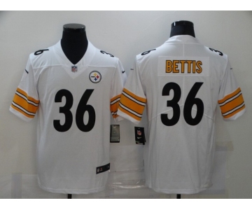 Men's Pittsburgh Steelers #36 Jerome Bettis White 2017 Vapor Untouchable Stitched NFL Nike Limited Jersey