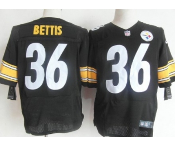 Nike Pittsburgh Steelers #36 Jerome Bettis Black Elite Jersey