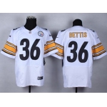 Nike Pittsburgh Steelers #36 Jerome Bettis White Elite Jersey