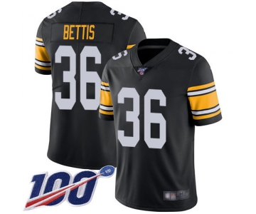 Nike Steelers #36 Jerome Bettis Black Alternate Men's Stitched NFL 100th Season Vapor Limited Jersey