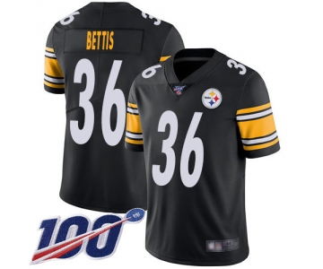 Nike Steelers #36 Jerome Bettis Black Team Color Men's Stitched NFL 100th Season Vapor Limited Jersey