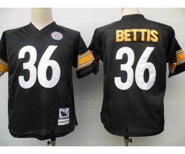 Pittsburgh Steelers #36 Jerome Bettis Black Throwback Jersey