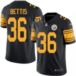 Youth Nike Steelers #36 Jerome Bettis Black Stitched NFL Limited Rush Jersey