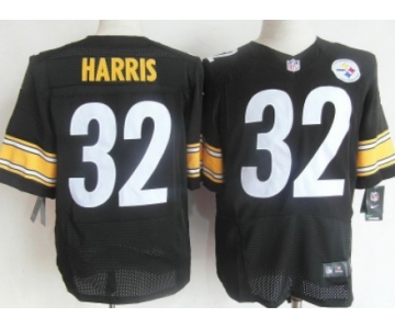 Nike Pittsburgh Steelers #32 Franco Harris Black Elite Jersey