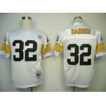 Pittsburgh Steelers #32 Franco Harris White Throwback Jersey