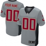 Men's Nike San Francisco 49ers Customized Gray Shadow Elite Jersey
