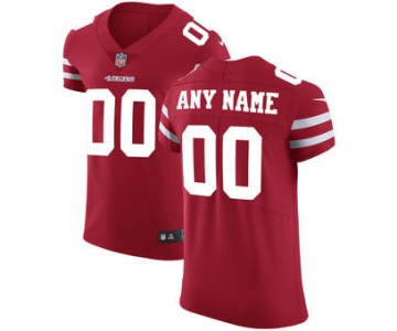 Men's San Francisco 49ers Nike Scarlet Vapor Untouchable Custom Elite Jersey