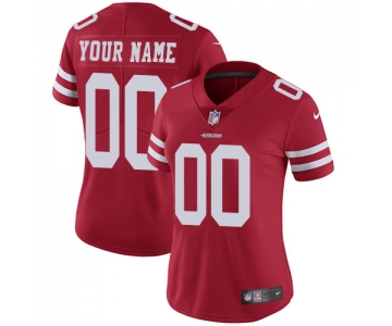 Women's Nike San Francisco 49ers Home Red Customized Vapor Untouchable Limited NFL Jersey