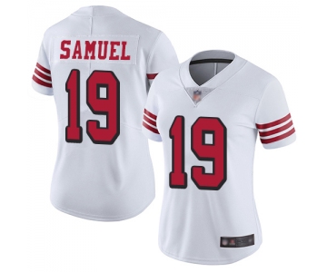 49ers #19 Deebo Samuel White Rush Women's Stitched Football Vapor Untouchable Limited Jersey