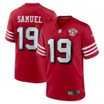 Men's San Francisco 49ers #19 Deebo Samuel Scarlet 75th Anniversary Nike Jersey