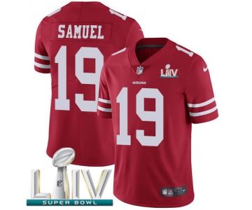 Nike 49ers #19 Deebo Samuel Red Super Bowl LIV 2020 Team Color Youth Stitched NFL Vapor Untouchable Limited Jersey