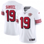 Nike 49ers 19 Deebo Samuel White 75th Anniversary Color Rush Vapor Untouchable Limited Jersey