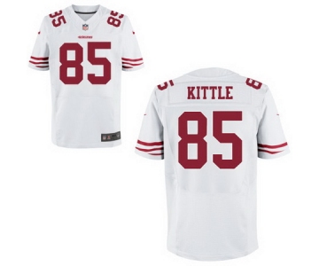 Men's 2017 NFL Draft San Francisco 49ers #85 George Kittle White Road Stitched NFL Nike Elite Jersey