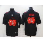 Men's San Francisco 49ers #85 George Kittle Black 2020 Shadow Logo Vapor Untouchable Stitched NFL Nike Limited Jersey