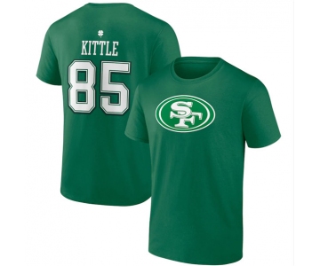 Men's San Francisco 49ers #85 George Kittle Green St. Patrick's Day Icon Player T-Shirt